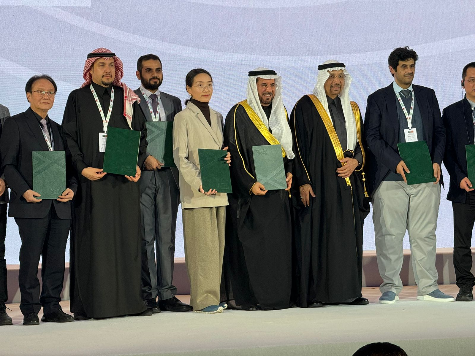 Dr. Alrabiah on the stage after signing MOU